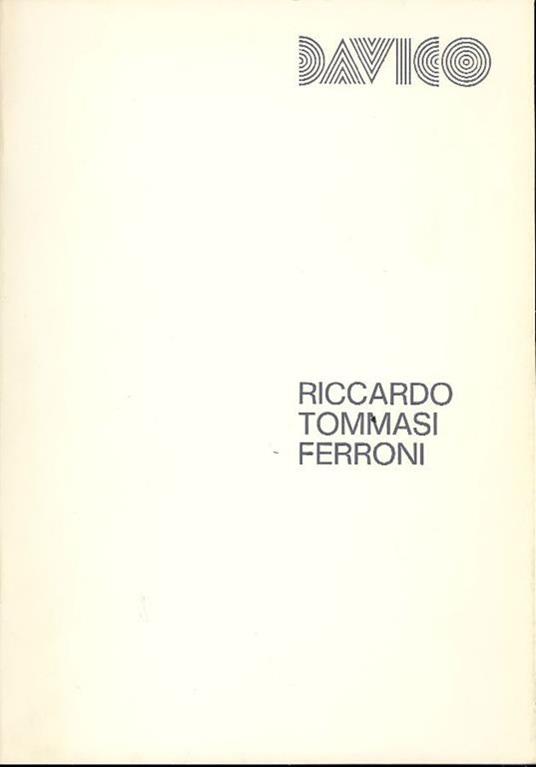 Riccardo Tommasi Ferroni - Riccardo Tommasi Ferroni - copertina