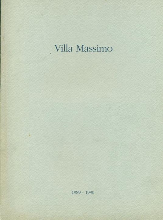 Villa Massimo - copertina