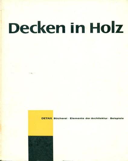 Decken in Holz - copertina