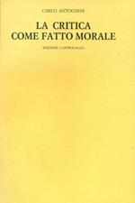 La critica come fatto morale