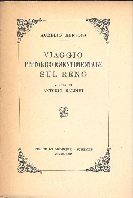 Viaggio pittorico e sentimentale sul Reno - Aurelio Bertola de' Giorgi - copertina