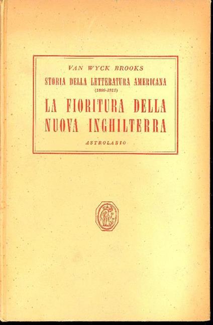 Storia della letteratura americana (1800-1915) - Van Wyck Brooks - copertina