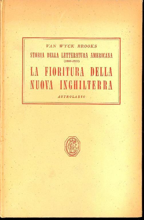 Storia della letteratura americana (1800-1915) - Van Wyck Brooks - copertina