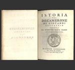 Istoria del Decamerone di Giovanni Boccaccio scritta da Domenico Maria Manni Accademico Fiorentino