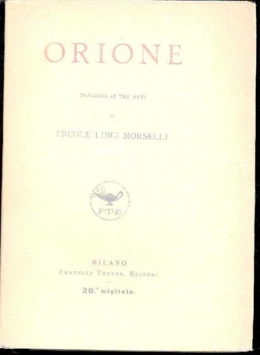 Orione - Ercole Luigi Morselli - copertina
