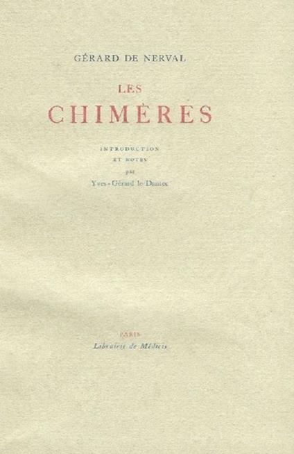 Les chimères. Prima edizione - Gérard de Nerval - copertina