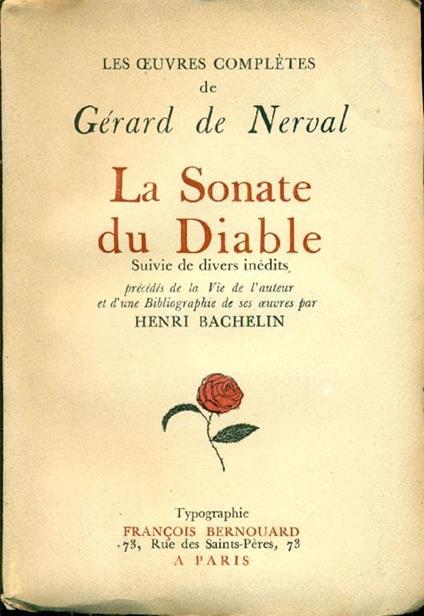 La Sonate du Diable - Gérard de Nerval - copertina