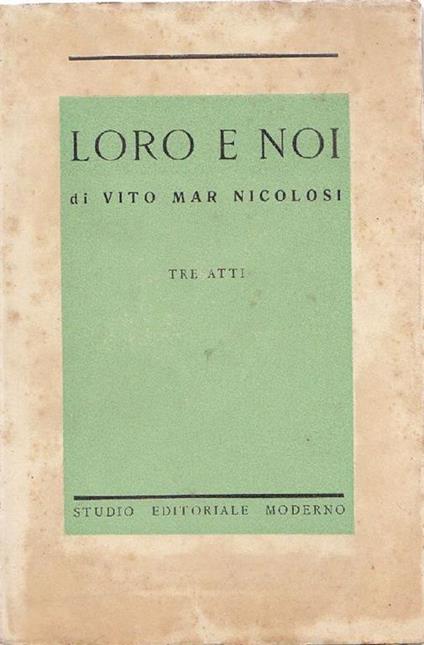 Loro e noi - Vito Mar Nicolosi - copertina