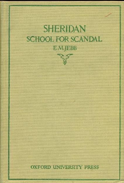 The school for scandal - Richard Brinsley Sheridan - copertina