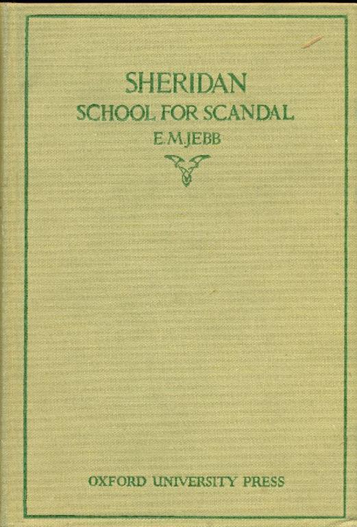 The school for scandal - Richard Brinsley Sheridan - copertina