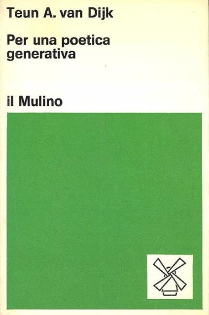 Per una poetica generativa - Teun A. Van Dijk - copertina