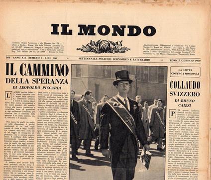 Il Mondo, 1960. Annata completa - copertina