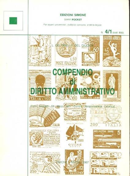 Compendio di diritto amministrativo - L. Delpino,F. Del Giudice - copertina