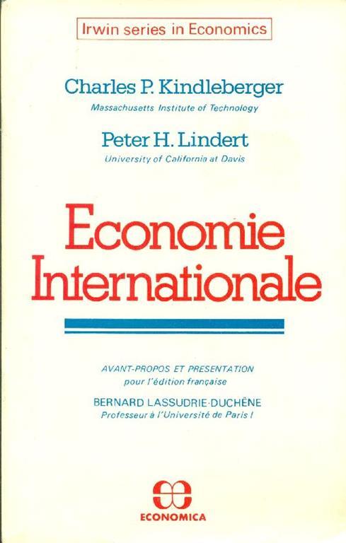 Economie Internationale - Charles P. Kindleberger - copertina