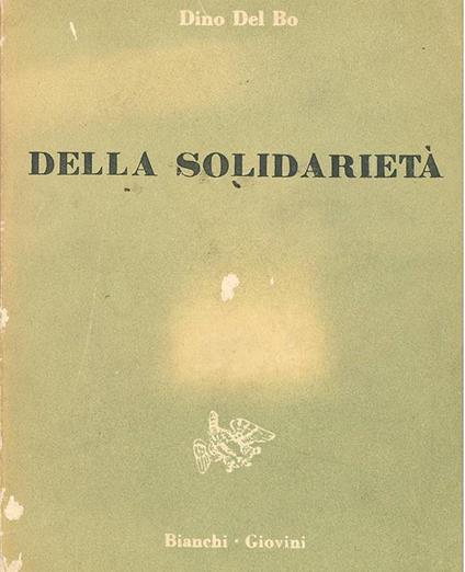 Della solidarietà - Dino Del Bo - copertina