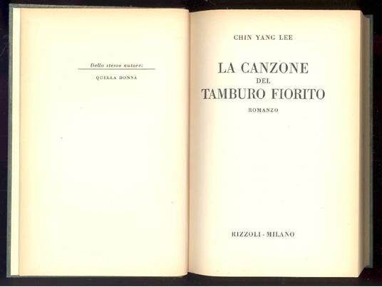 La canzone del tamburo fiorito - Chin Yang Lee - copertina