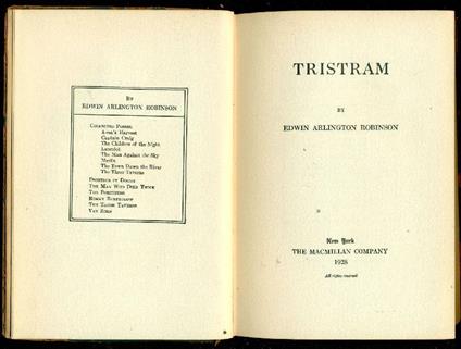 Tristram - Edwin Robinson - copertina