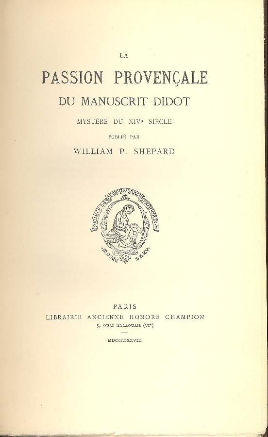 La passion provençale du manuscrit Didot