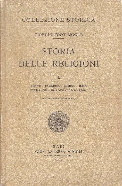 Storia delle religioni - George Foot Moore - copertina