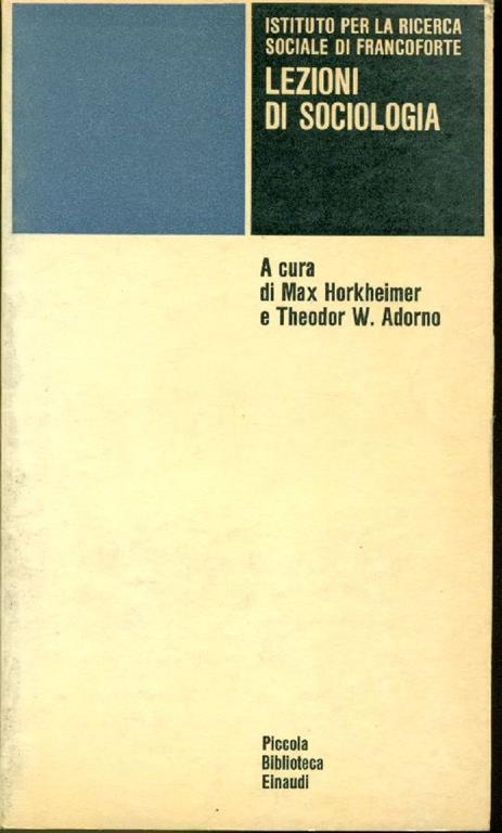 Lezioni di sociologia - copertina