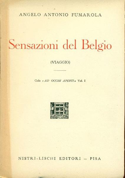 Sensazioni del Belgio - A. Antonio Fumarola - copertina