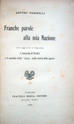Franche parole alla mia Nazione, con aggiunto il discorso L'umanità di Herder e il concetto della 