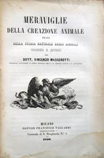 Meraviglie della creazione animale. Brani della storia naturale degli animali raccontata ai giovinetti dal Dott. Vincenzo Masserotti Professore provvisorio di Storia Naturale nell'I. R. Ginnasio Liceale a S. Alessandro