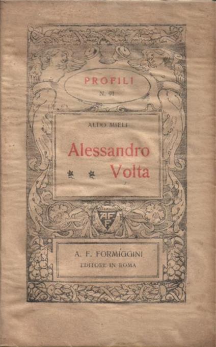 Alessandro Volta - Aldo Mieli - copertina