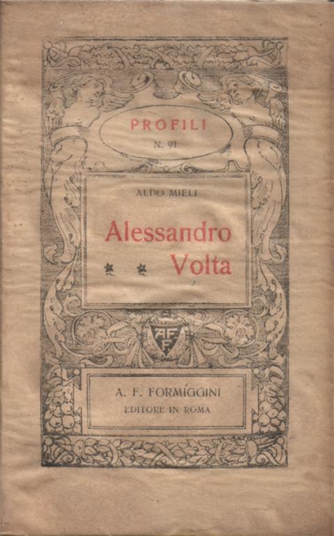 Alessandro Volta - Aldo Mieli - copertina