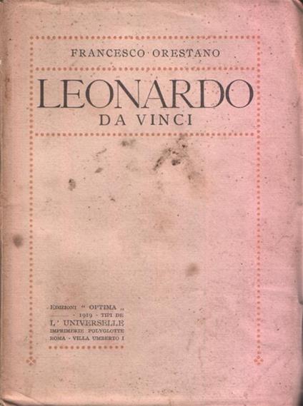 Leonardo da Vinci - Francesco Orestano - copertina