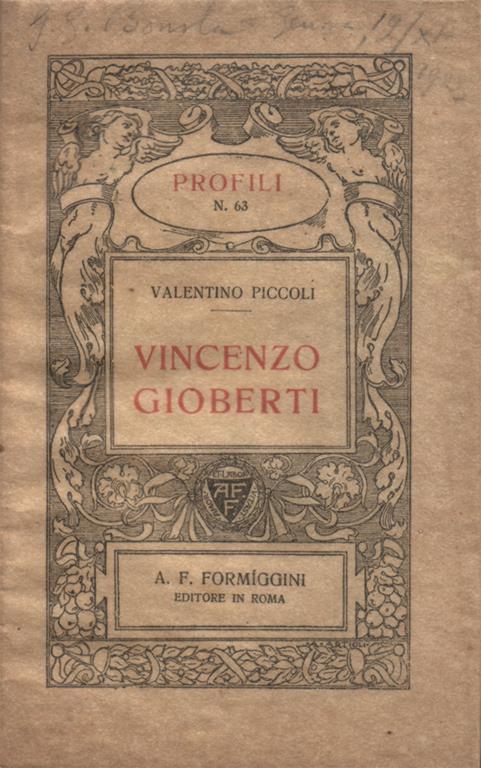 Vincenzo Gioberti - Valentino Piccoli - copertina