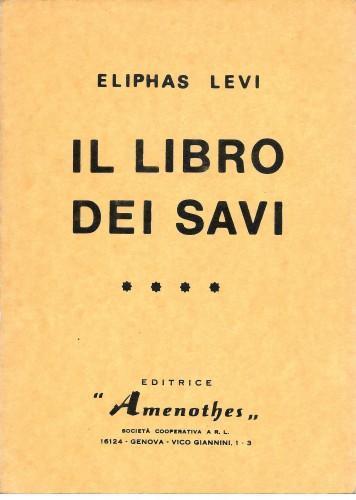 Il libro dei savi - Eliphas Levi - copertina