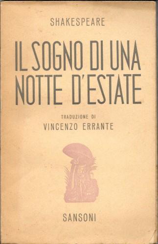 Il Sogno di una notte d'estate - William Shakespeare - copertina