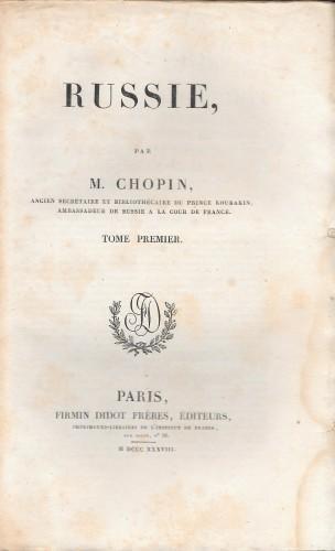 Russie, tome premier - Jean-Marie Chopin - copertina