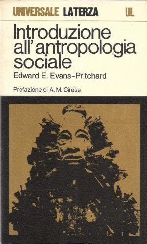 Introduzione all'Antropologia Sociale - Edward Payson Evans - copertina
