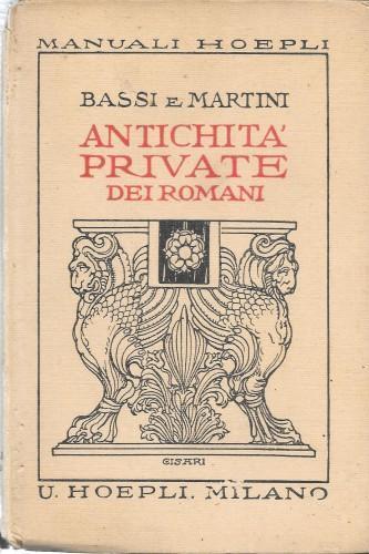 Antichità private dei Romani - W. Kopp - copertina