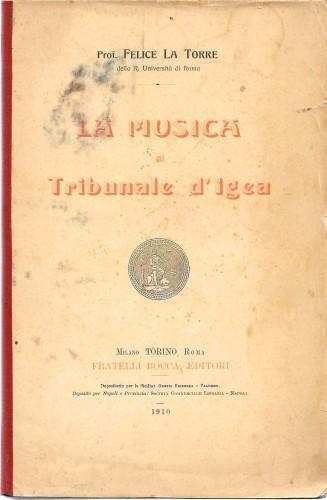 La Musica al Tribunale d'Igea - Felice La Torre - copertina