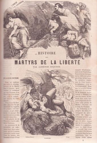 Histoire des Martyrs de la Liberté (pp. VIII, 240) - unito con.. - Alphonse Esquiros - copertina