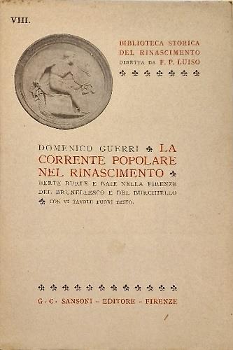 La corrente popolare nel Rinascimento. Berte, burle e baie nella Firenze del Brunellesco e del Burchiello