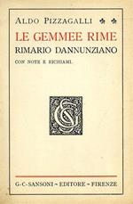 Le Gemmee Rime, rimario dannunziano con note e richiami