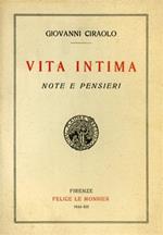 Vita intima. Note e pensieri