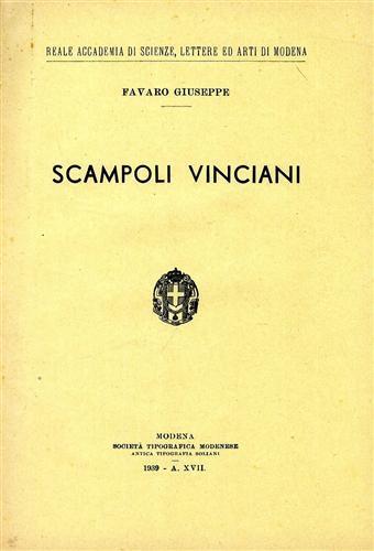 Scampoli Vinciani. Estratto dagli Atti e Memorie - Giuseppe Favaro - copertina