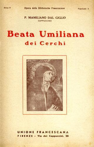Beata Umiliana dei cerchi - Mamiliano Dal Giglio - copertina