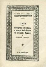 Indice della bibliografia delle edizioni a stampa delle lettere di Alessandro Manzoni