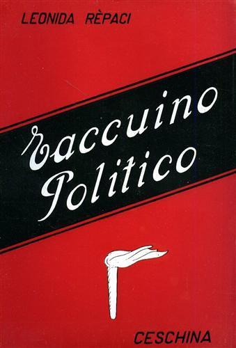 Taccuino politico - Leonida Rèpaci - copertina