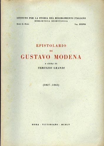 Epistolario 1827 - 1861 - Gustavo Modena - copertina