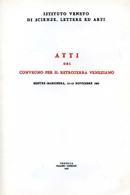 Il retroterra veneziano - copertina