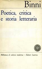 Poetica, critica e storia letteraria