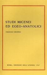 Studi Micenei ed Egeo anatolici. Fasc. II. Indice articoli: O.Szemerényi,