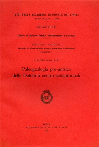 Paleogeologia pre - anisica delle Dolomiti centro - settentrionali - Alfonso Bosellini - copertina